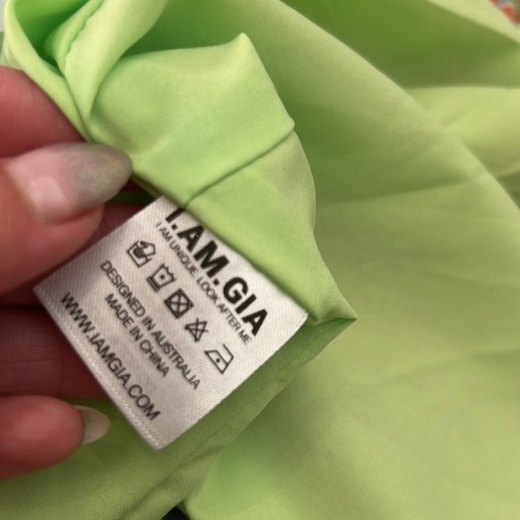 NEW I.AM.GIA Naphtalia Hibiscus Floral Print Maxi Dress w Slit and Seashell Belt - Picture 8 of 16